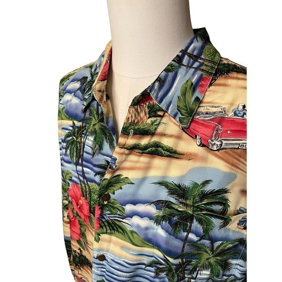 Big Dogs 4X Men’s Hawaiian Camp Shirt Tropical Coastal Beachy Vacation Resort - Picture 2 of 8